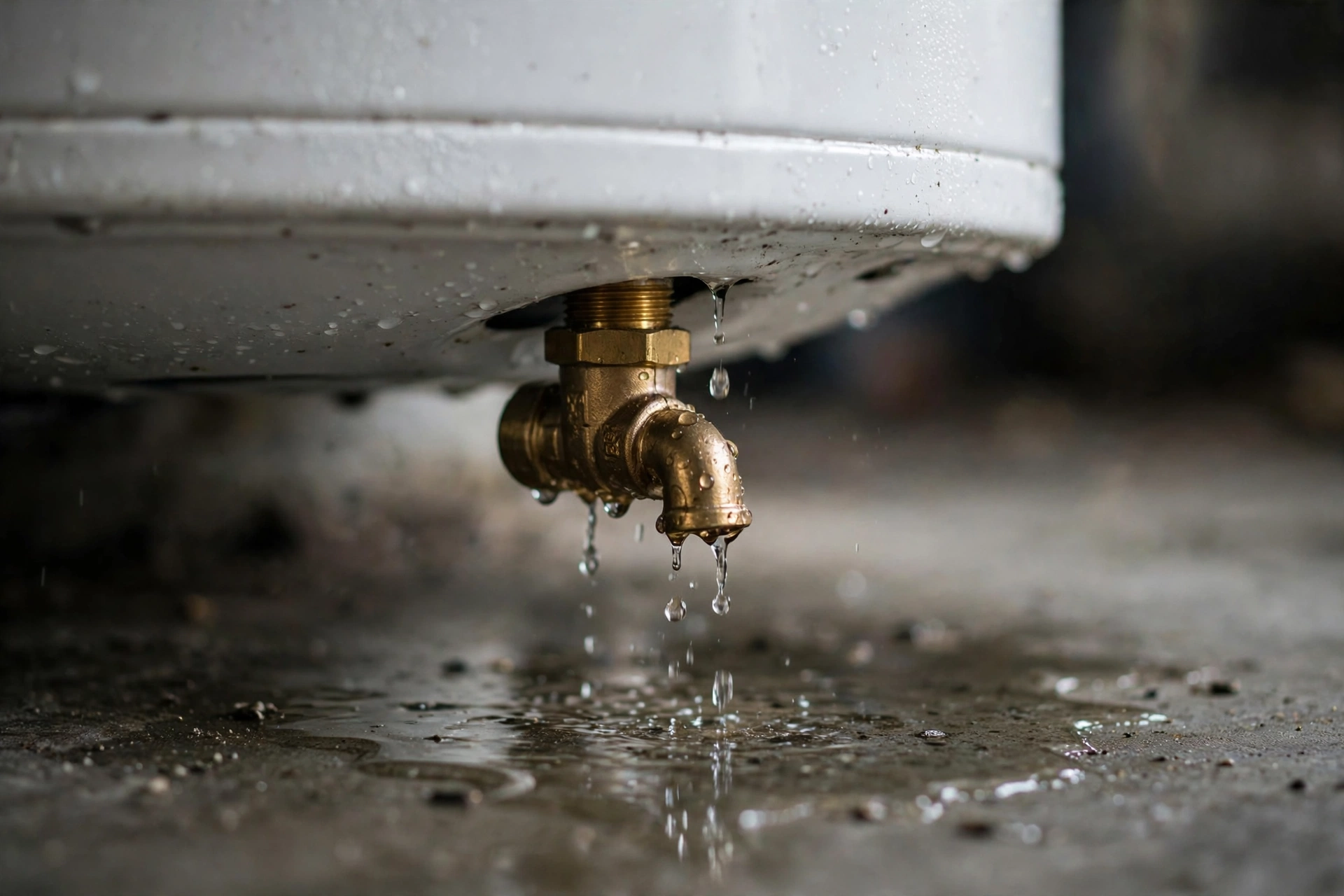 Hard water sediment inside water heater